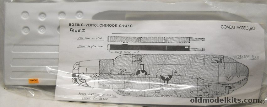 Combat 1/32 Boeing Vertol Chinook CH-47C - Bagged plastic model kit